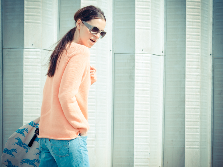 bittersweet colours, denim, French Connection, Levis, Marc by Marc Jacobs, Marni, outfit post, Zara, street style, pastels