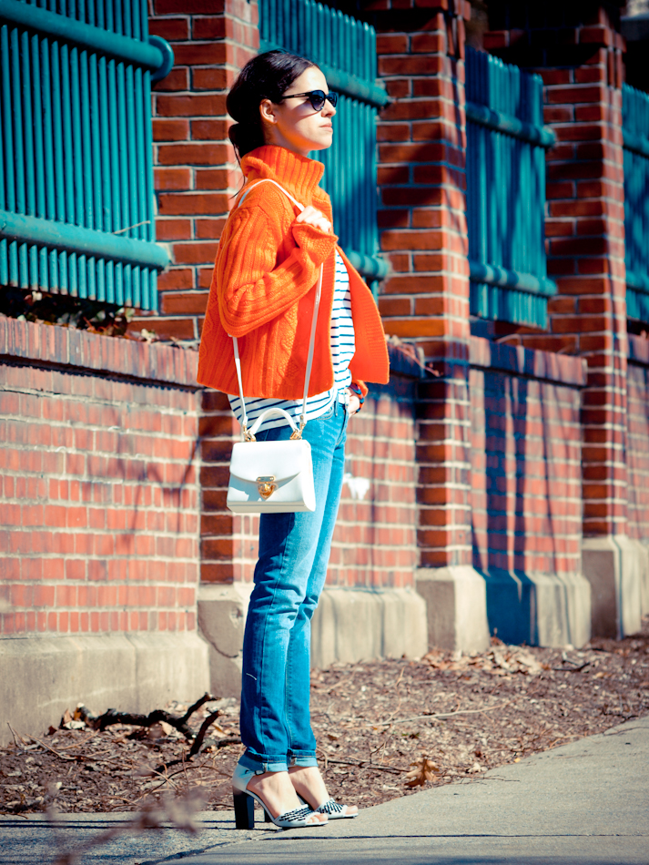 Benetton, bittersweet colours, COLORS, denim, Levis, Marc by Marc Jacobs, orange, outfit post, Spring trends, stripes, vintage, street style
