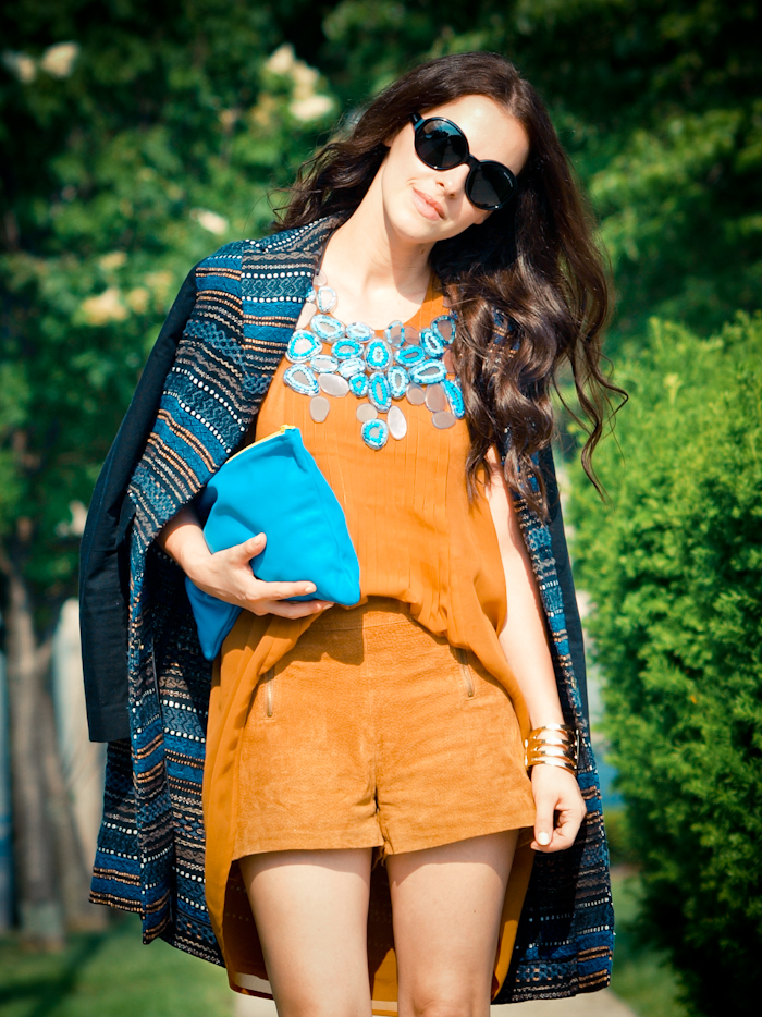bittersweet colours, street style, colors, fashion trends, DIY necklace, american apparel clutch, bcbg max azria, 