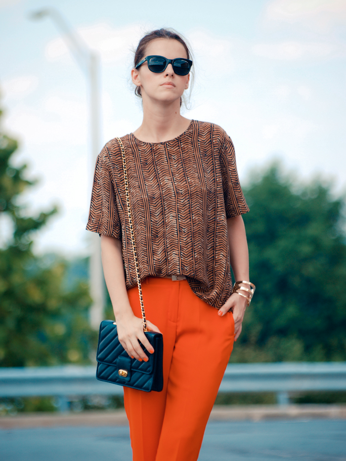 bittersweet colours, street style, colors, fashion trends, summer style, vintage, orange trousers