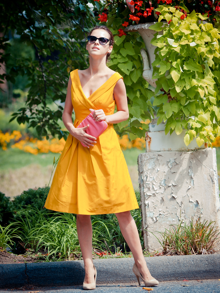 bittersweet colours, street style,  bhldn dress, yellow dress,