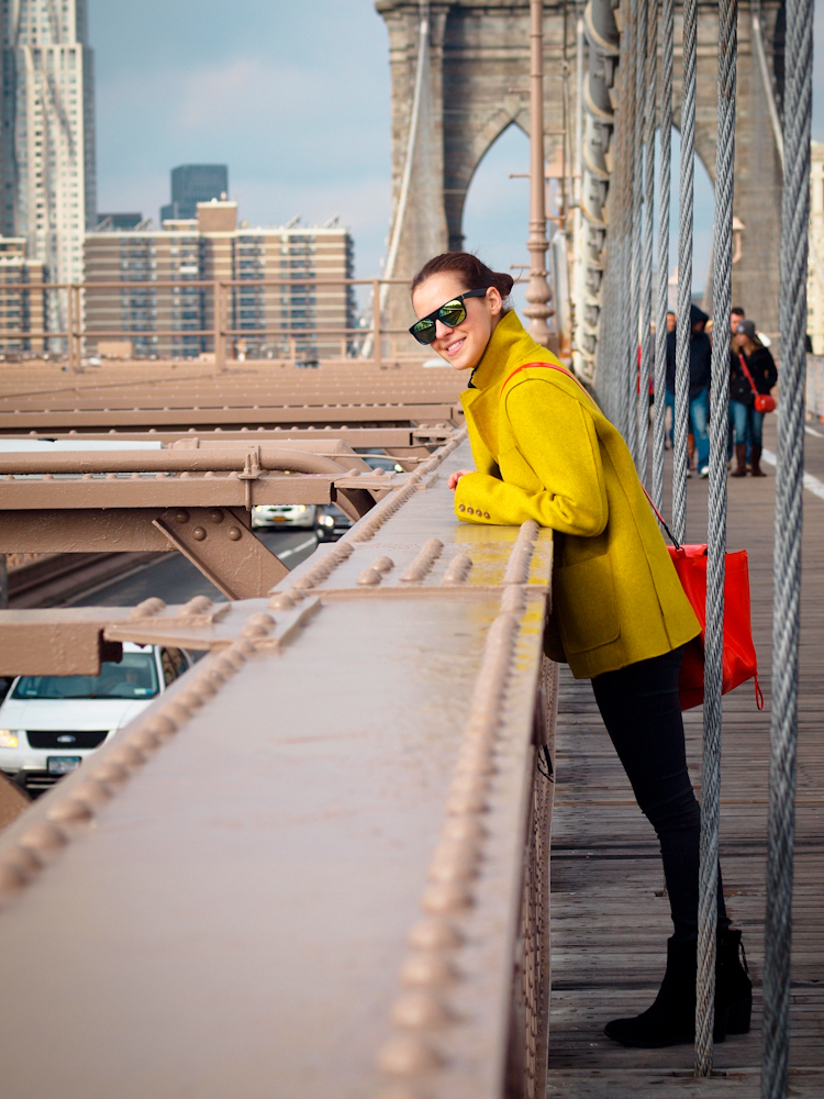 bittersweet colours, New York, colorful coats, yellow coat, 3.1 phillip lim bag, holidays, mirrored sunglasses, street style,