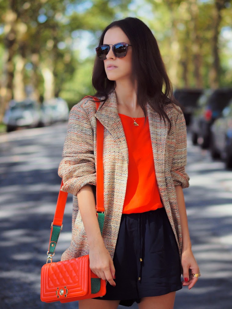 bittersweet colours, COLORS, fall colors, orange, street style, Tres Jewellery, romper,