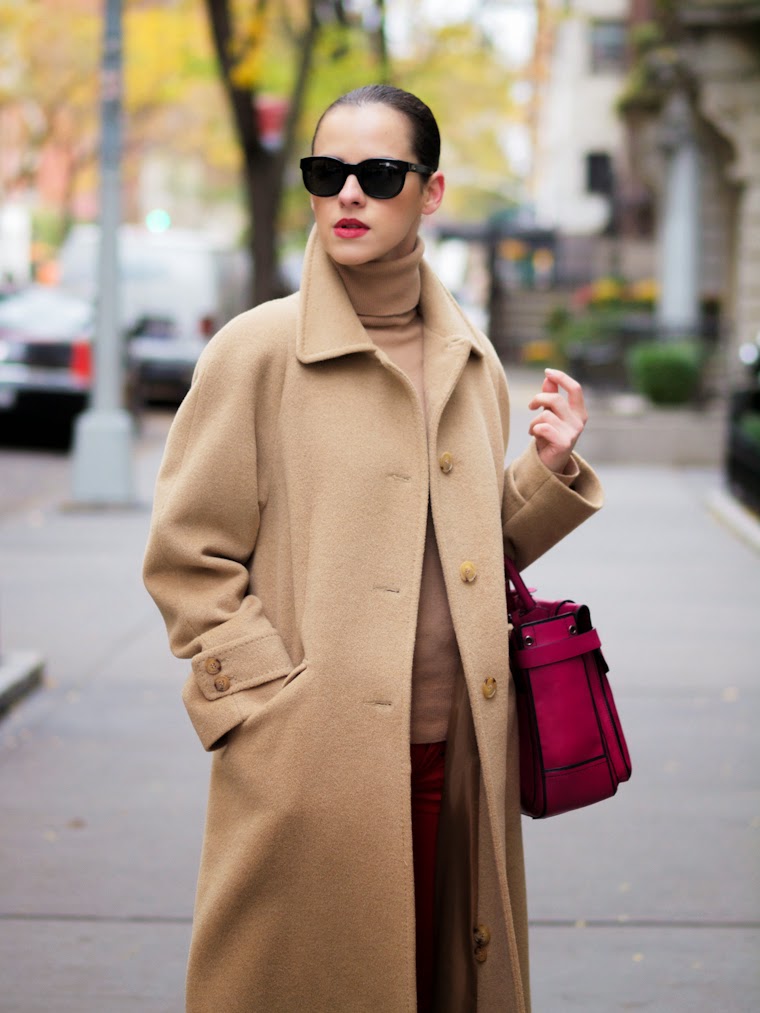 bittersweet colours, New York, CAMEL coat, vintage, Reed Krakoff, PINK TREND, Mango, RED, animal print, Ralph Lauren, turtleneck, fall colors, fall 2013, Fall trends, street style,