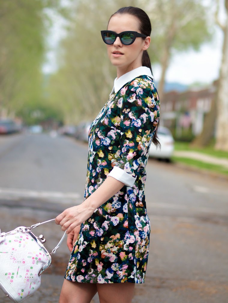 asos sunglasses, bittersweet colours, bizi buenos aires bag, floral print, kenzo shoes, street style, summer, mirrored sunglasses, ASOS, Giveaway, 
