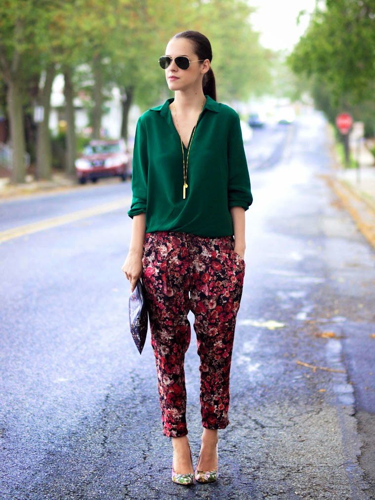 bittersweet colours, floral print, floral print pumps, Proenza Schouler bag, so pretty cara cotter jewelry, street style, Ted Beker, summer, bold basics,