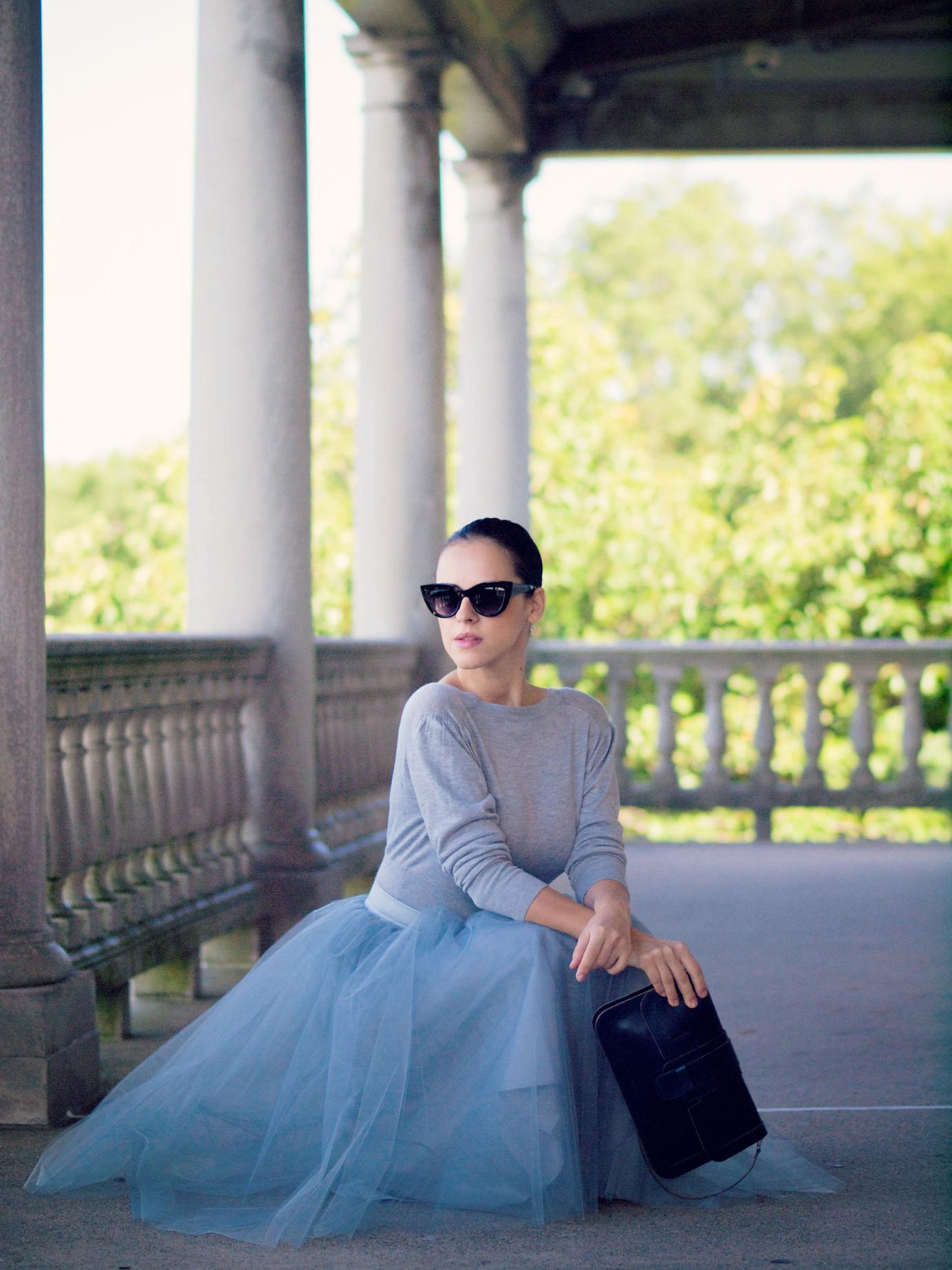 bittersweet colours, tulle skirt, alexandra grecco, monochrome, yellow shoes, eye cat sunglasses, asos, street style, tutu skirt, DEGAS inspired, grey outfit, 