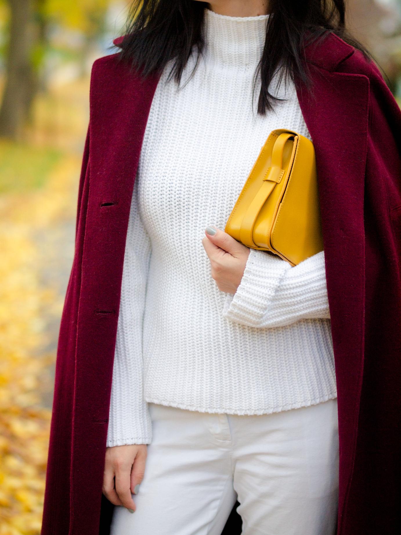 bittersweet colours, fall colors, fall coats, fall trends, burgundy coat, burgundy trend, street style, maternity style, 18 weeks, white on white trend, Tommy Hilfiger, adidas, stan smith adidas, white sneakers, sneakers trend, red lips